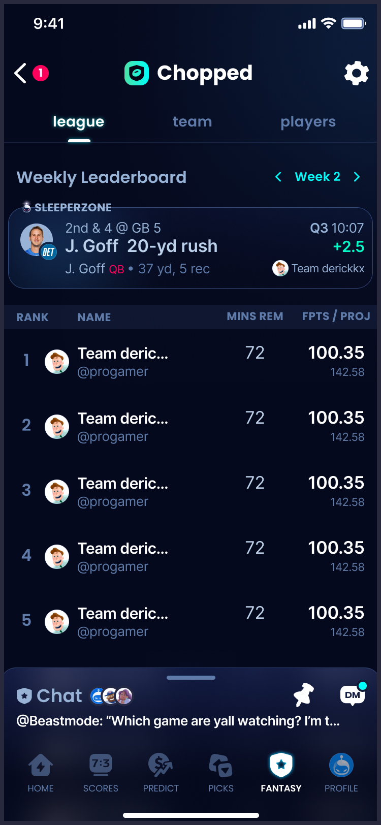 Leaderboard View